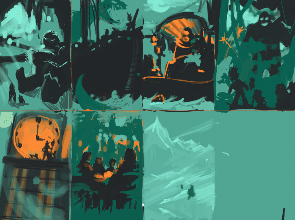 Story Keys Concept Art Thumbnails